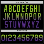 Maglia da baseball personalizzata, autentica, in tinta unita verde-viola sfumata nera, stile neon Maglia da baseball personalizzata, autentica, in tinta unita verde-viola sfumata nera, stile neon