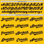 Maglia da baseball personalizzata autentica gialla e nera Maglia da baseball personalizzata autentica gialla e nera