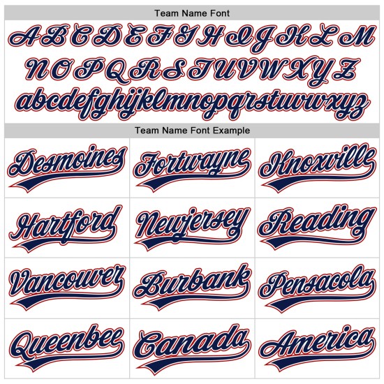 Maglia da baseball autentica bianca retrò blu navy-rossa personalizzata