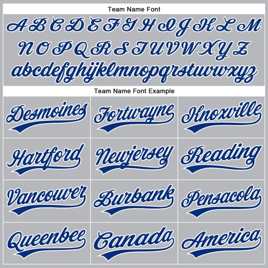 Maillot de baseball gris personnalisé Royal Authentic à rayures blanches