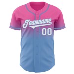 Maglia da baseball rosa personalizzata, blu, moda, bianca, sbiadita, autentica Maglia da baseball rosa personalizzata, blu, moda, bianca, sbiadita, autentica