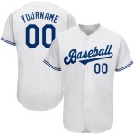Maillot de baseball blanc authentique personnalisé Royal