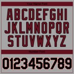 Maillot de baseball authentique gris noir et cramoisi personnalisé Maillot de baseball authentique gris noir et cramoisi personnalisé