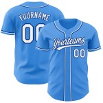 Maillot de baseball blanc-royal personnalisé authentique bleu électrique Maillot de baseball blanc-royal personnalisé authentique bleu électrique