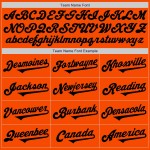 Maglia da baseball personalizzata autentica nera bicolore arancione Maglia da baseball personalizzata autentica nera bicolore arancione