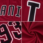 Maglia da baseball autentica Crimson personalizzata Crimson-Crema Maglia da baseball autentica Crimson personalizzata Crimson-Crema