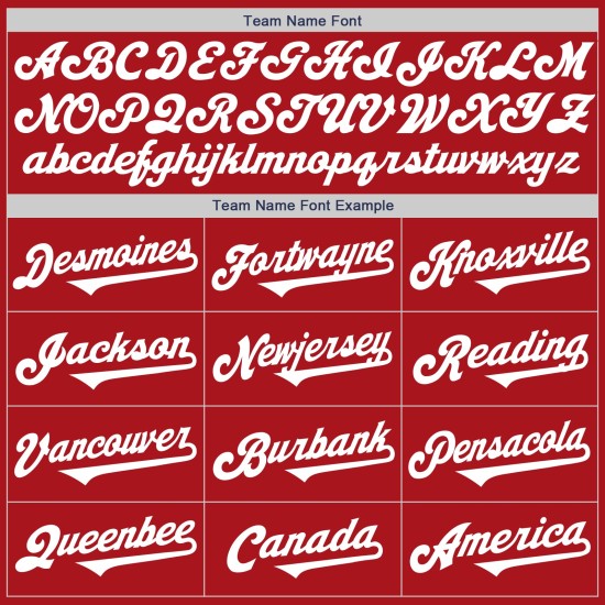 Maglia da baseball personalizzata autentica rossa due toni bianchi