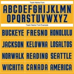 Maglia da baseball autentica blu navy-chiaro oro personalizzata