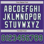 Maillot de baseball authentique à rayures fines, blanc, violet, vert, personnalisé Maillot de baseball authentique à rayures fines, blanc, violet, vert, personnalisé